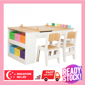 Tutusbaby Multifunction Kids Drawing Table Chair Storage Set