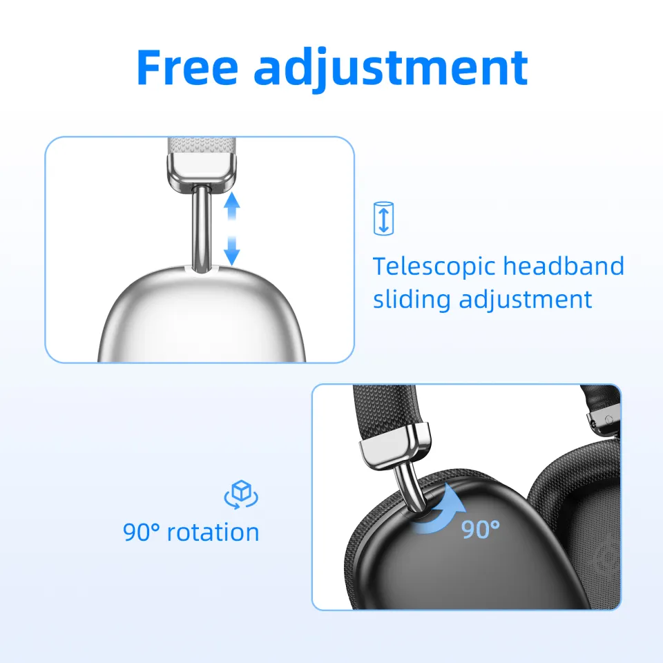 HOCO W35 Wireless Headphones Over Ear Bluetooth 5.3 40H Playtime AUX, TF  card mode Built-in Microphone Memory Foam Ear Cups, for Travel, Home Office