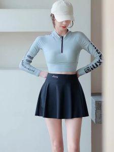 High Quality Long Sleeve Korean Style Swimwear Lady Swimming Suit Swimwear Two Piece Ready Stock 女生韩式长袖泳衣现货