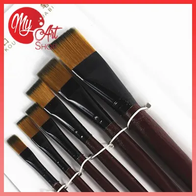 Nylon Brush Sakura (Halal) 820 (6 PCS / PACK) for Acrylic Painting Oil Painting Water Colour Painting
