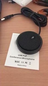 UM02 USB Omni-directional Condenser Microphone for Online Meeting Business Conference PC Laptop Gaming Live Broadcast Plug and Play