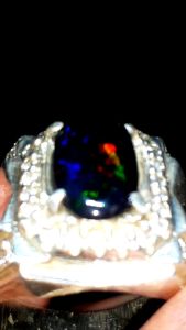 Cincin Kalimaya Black Opal & Aksesoris Perak Asli 925