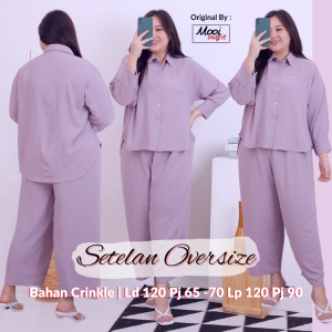 Setelan Wanita Kekinian Jumbo / One Set Jumbo Ld 120 Crinkle
