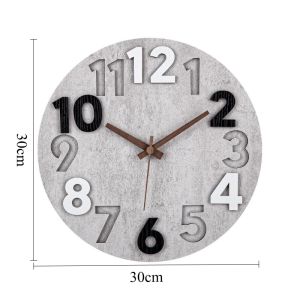 xpkQ Round Silent Wall Clocks Fashion Double Layer Digital Timepiece Shade-less Hanging Watch Household Bedroom Minimalist Decoration 2Z6B7