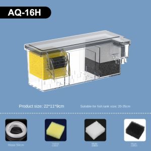 A8626 Wall Mounted Fish Tank Silent Built-in Waterfall Filter Box Multifunctional With Water Pump Circulating Water Purifier for Home