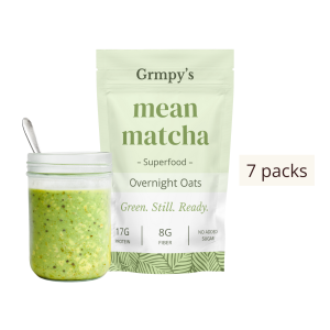 Grmpys Overnight Oats | Mean Matcha – 17g Protein 8g Fiber No Added Sugar Feel-Good Superfood — Bundle Packs