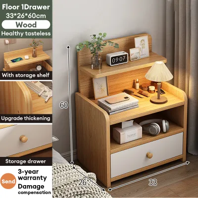 Bedside Table Nordic Style Drawers Night Stand Storage Cabinet for Bedroom Home Bedside Wooden Table