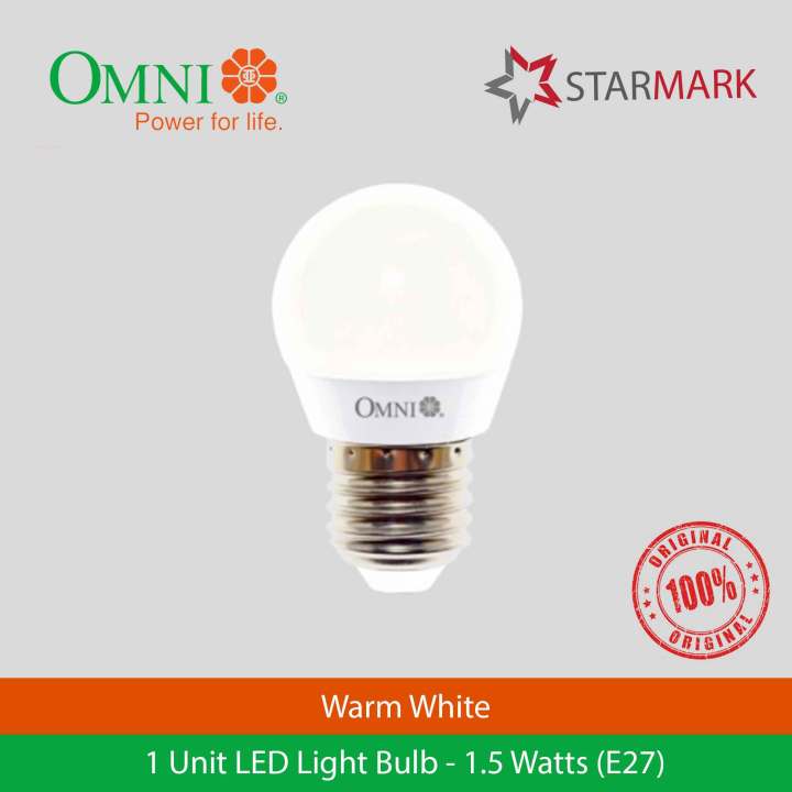 Omni LED Light Bulb Lite Bulbs Warm White 1.5 Watts 1.5W Lights