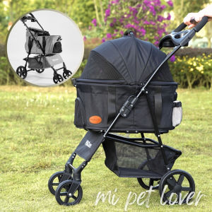 【Mi Pet Lover】🔥Voucher Applied🔥 802 Detachable Pet Stroller Dog Stroller With Detachable Carrier Foldable Carrier
