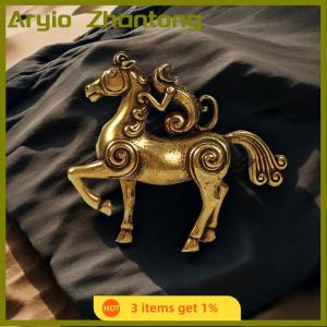 Aryio 2026ปีของตุ๊กตาม้าทองเหลืองฮวงจุ้ยรูปม้าขนาดเล็กอวยพรให้กับอาชีพของคุณด้วยความสำเร็จของตกแต่งบ้านสำนักงานของขวัญ