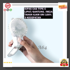 A64 KIPAS ANGIN FAN MINI CAS CHARGE ORI 100% LIPAT Genggam Portabel PORTABLE USB PORT TIPE TYPE C TAHAN 6 JAM BATERAI KUAT PENDINGIN RIASAN MAKE UP DLL CASAN ADAPTOR POWER AIR Peringatan! 1. Dilarang menggunakan kabel daya diatas 5V 2A atau fast-charging