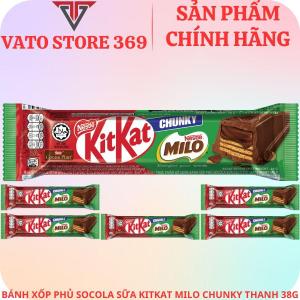 Bánh xốp phủ socola KITKAT MILO chunky thanh 38g