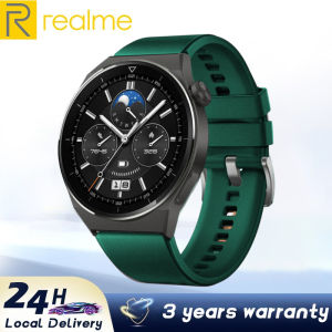 [Local Shipping] 2024 Realme Smart Watch GT3 PRO Health Blood Oxygen and Blood Glucose 46mm Watch Strap 100% Original New Mens and Womens Touch Screen 1.35-inch Round FHD Touch Compatible Android IOS Smart Watch IP68 Waterproof Sports Bluetooth
