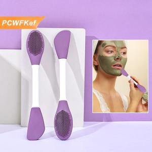 【PCWFKef】 Đôi Đầu Silicone mặt nạ trên khuôn mặt bàn chải massage mặt làm sạch bàn chải tự làm bùn phim scraper chăm sóc da mặt công cụ dropshiping