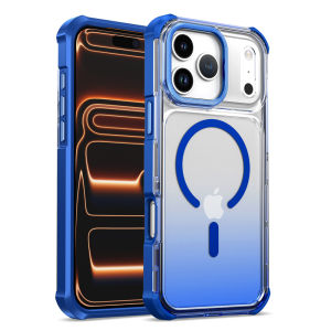 NEW Transparent for Magsafe Gradient Color Phone Case for iPhone 17 Pro Max Air 16 15 Plus 14 13 12 11 Shockproof Cover