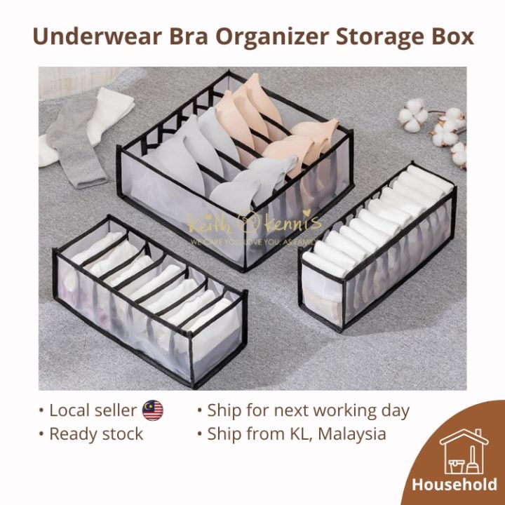 Women Innerwear Closet Organizer 6 7 11 Slots Dormitory For Socks