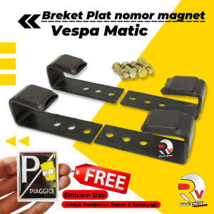 Bracket Dudukan Plat Nomor Magnet Vespa Breket plat nomor magnet vespa sprint primavera GTS S LX LXV