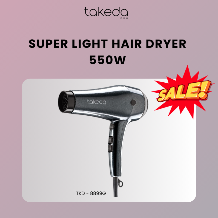 TakedaPro TKD-8899G Super Light Hair Dryer 550W Grey Keringat