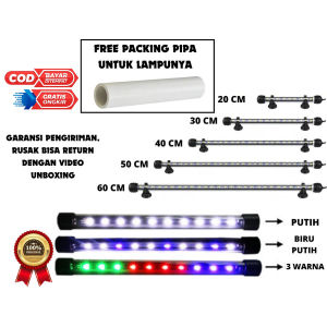 Lampu Aquarium 3 warna 40 cm / Lampu celup aquarium / Lampu led aquarium