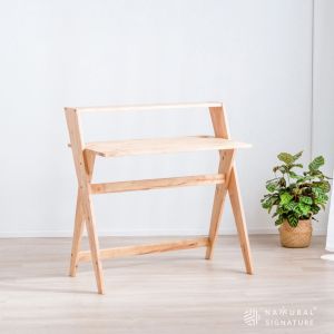 Natural Signature 4701A2T Scissors study table/Work desk/Home office Furniture 剪刀型书桌/居家办公桌#SNW