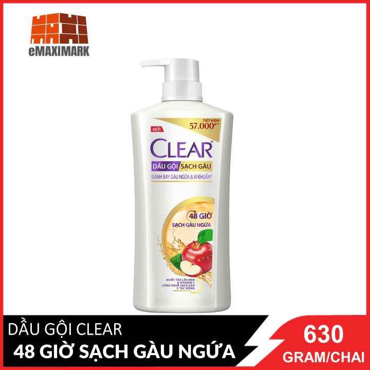Dầu gội đầu Clear sạch gàu ngứa và vi khuẩn suốt 48 Giờ Nước Táo Lên ...