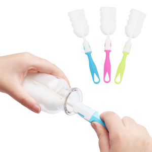 แปรงล้างขวดนมหัวฟองน้ำ Baby Milk Feeding Bottle Brush Sponge Cleaning Tools MY17