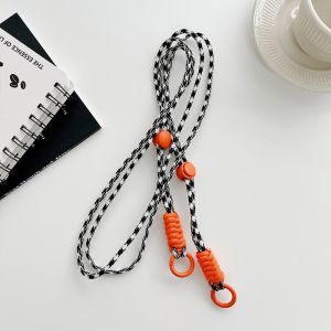Universal Cross-body hp Lanyard Weave Mobile Phone Strap Lanyard Neck Hemp Rope Tali for Cell Phone Hanging Cord Sling Kartun Pendant