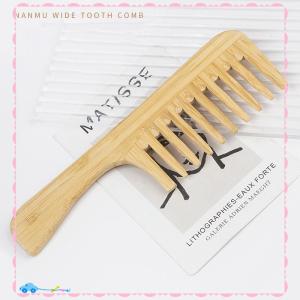 🔥【Flash Sale】🔥 1Pcs Natural Bamboo Wooden Hair Comb Anti-Static Afro Fork Combs For Women Round Wide Tooth Wood Comb