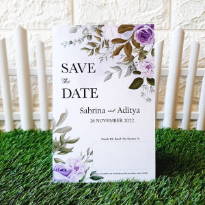 Undangan Pernikahan Rustic Simpel Elegan Terkini Cantik Ekonomis (Per 100 Undangan) Kode BMU