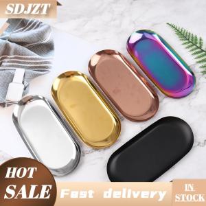 SDJZT Phong cách Bắc Âu Vàng ăn uống tấm thép không gỉ tráng miệng tấm Nut trái cây bánh khay