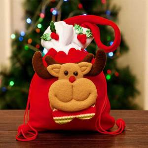 New Christmas Santa Sack Children Xmas Gifts Candy Stocking Bag Exquisite Santa Claus Christmas Candy Bag