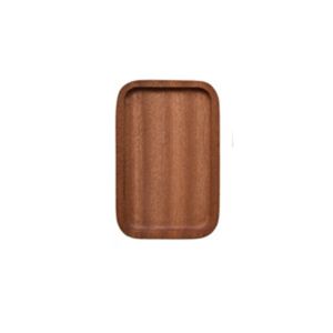 SALOMONER Solid Round Wooden Tray Dried Fruit Bread Dessert Tableware Wooden Plate Food Dish Snack Plate Serving Tray