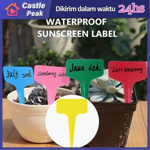 Isi 100PCS Penanda Label Name Tag Tanaman Hias Plant Marker Semai Benih Bibit Bahan Plastik Warna Pembibitan Taman Bunga Succulents Kebun Mark T-jenis