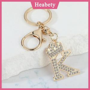 Heabety  Độc Đáo Vương Miện Pha Lê Thạch A-Z Chữ Mặt Dây Chuyền Móc Khóa Cho Nam Giới Phụ Nữ 26 Bảng Chữ Cái Xe Vòng Chìa Khóa Tên Đồ Trang Sức Móc Khóa Quà Tặng