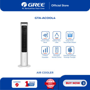 GREE Tower Fan Air Cooler dengan Generator Anion - Humidifier - Kapasitas 4Liter - Model GTA-ACOOL4