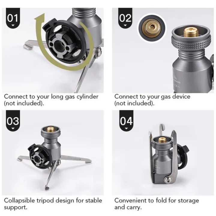 CAMPINGMOON%20Z23-CB%20Rocket%20Stove%20Bracket%20Black%20Stand%20Butane%20Canister%20Converter%20Adaptor%20Camping%20Screw%20Type%20to%20Nozzle%20Standard%20Gas%20Fuel%20Adapter%20Mount%20Tripod%20Outdoor%20Stove%20Lantern%20Lamp%20Ultralight%20Portable%20Accessories%20Camping%20Moon%20BKZ23-CB%20-%20Image%206