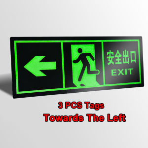 Fire Emergency Sign Wall Sticker Safety Exits LED Evacuation Signs Lamp Floor Passages Escape Tools
