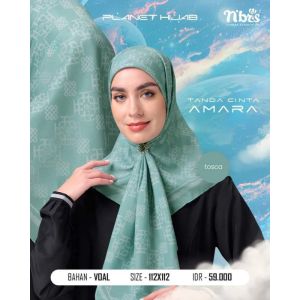 Jual Hijab Segiempat Nibras TANDA CINTA AMARA SCARVES  112 x 112 Voal Premium