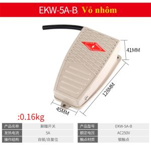 Công tắc đạp chân EKW-5A-B Công tắc bàn đạp chân vỏ kim loại chất lượng tốt