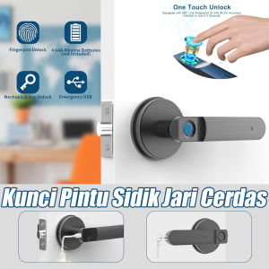 Kunci Pintu Rumah Elektronik Fingerprint Handle USB Charge Kunci Pintu Sidik Jari Kunci Masuk Tanpa Kunci Dengan Pegangan Smart Door Lock Kunci Pintu Digital Hendel Pintu Rumah Kunci Biometrik Ruang Untuk Rumah / Penyimpanan / Kamar Tidur / Kantor Dan