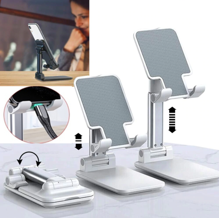 Foldable Desktop Phone Stand Holder Height Adjustable Cell Phone Stand ...