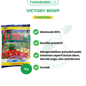 Victory 80WP Kuning 1 KG Fungisida Mankozeb 80% Kontak Protektif Mengendalikan penyakit seperti busuk daun bercak ungu dan antraknosa