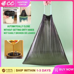 1 Roll = 15Pcs Trash Bags with Strings Creative Garbage Bag with Handle Biodegradable Drawstring Rubbish Bag In Roll