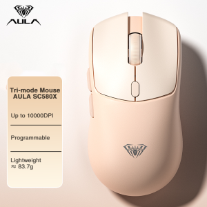 AULA Bluetooth /2.4G/Wired Gaming&Office Mouse 10000DPI High-Precision Mouse Support for customization（SC580）