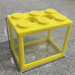 Mini Aquarium Block Fish Tank Suitable For Fighting Fish And Peacock Fish Multi Color Stackable