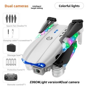 YESMILE E88D E99D Mini Drone Lighting Version Single/Dual RC Helicopter Toy 4K HD Camera HD Altitude Hold Foldable Quadcopter