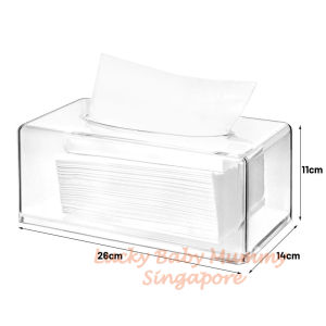 Transparent Square Acrylic Tissue Box Holder for Home Office Thickened PC Tissue Box【Lucky Home】