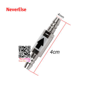 Stainless Steel Check Valve for CO2 equipment 4mm Aquarium Water Valve Non Return Water to CO2 System Diffuser Dioxide Cylinder Aquarium Check Valve for CO2 System Setup Anti-Leak Non-Back flow Non-Return Fishtank CO2 Diffuser Air Valve
