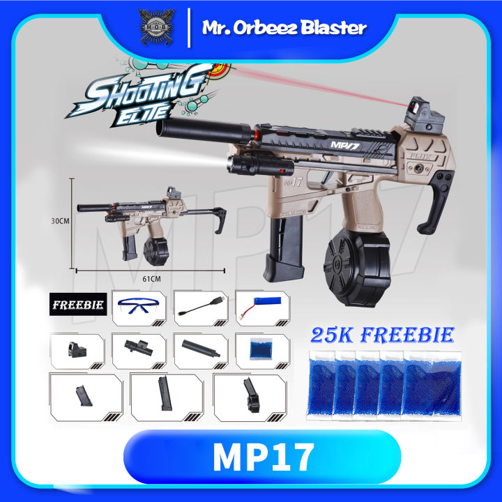 【New Product】MP17 With 3 Drum Magazines Gel Blaster Toy with 25000 Gel ...