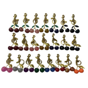 Coach official store new bag accessories Cherry key chain pendant Size: Approximately 12cm x 6cm